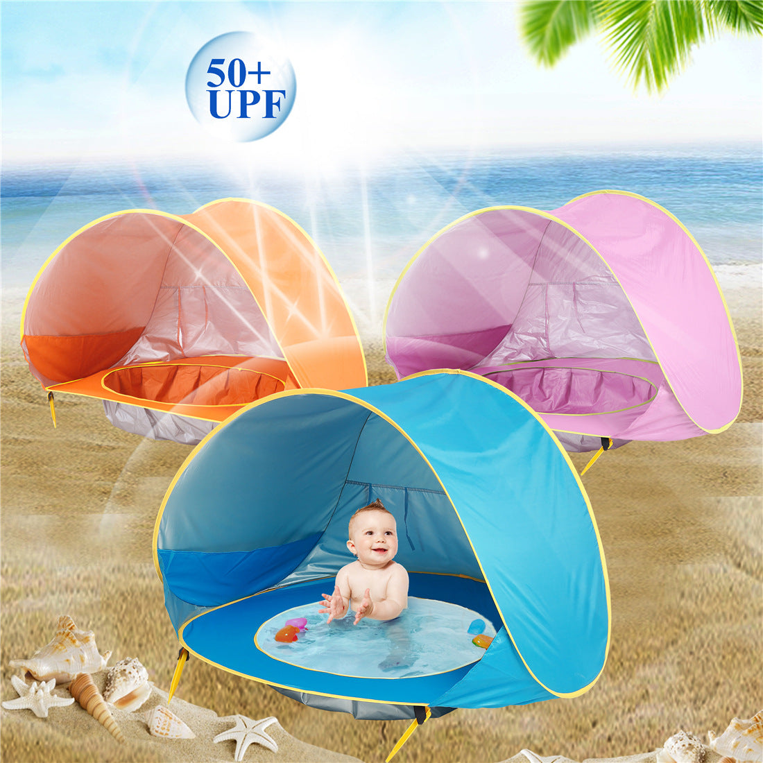 UV-protecting Baby Beach Waterproof Tent for Kids Outdoor Camping