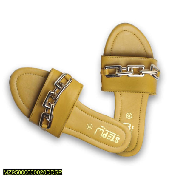 STYLEORIA SKY Women's Rexine Plain Buckle Flats, Purple