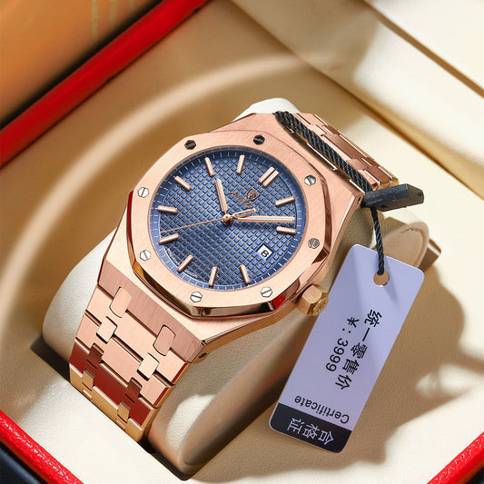 Swiss Brand Men&#039;s Watch Waterproof Luminous Fashion New Quartz Watch Live Broadcast